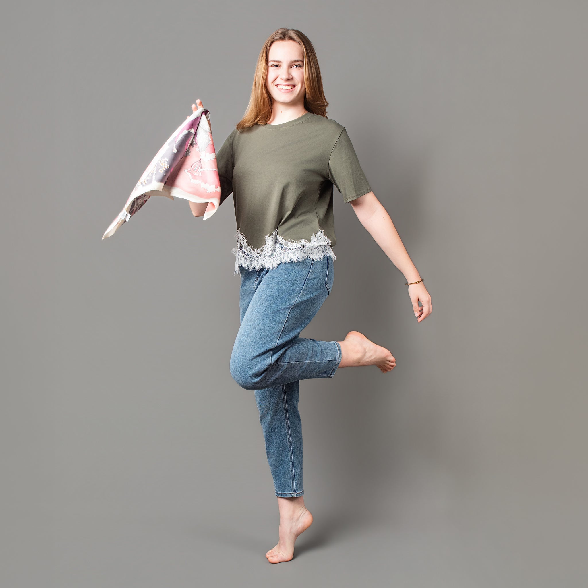 Jeans con foulard Camilla
