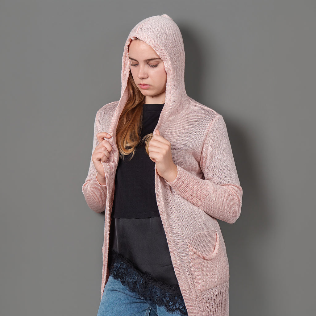 Cardigan con cappuccio Letizia