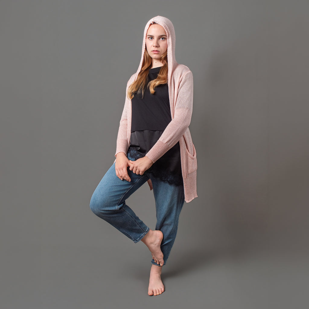Cardigan con cappuccio Letizia