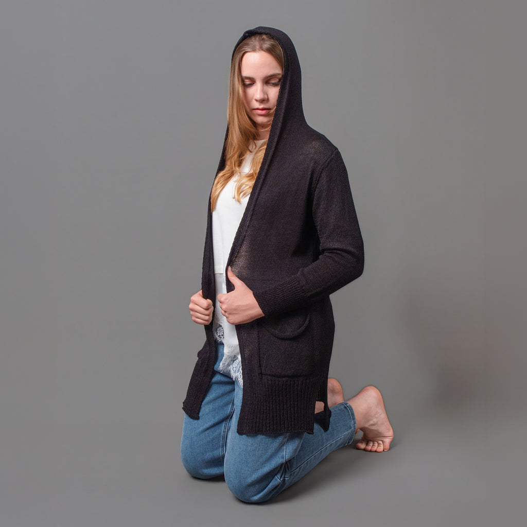 Cardigan con cappuccio Letizia